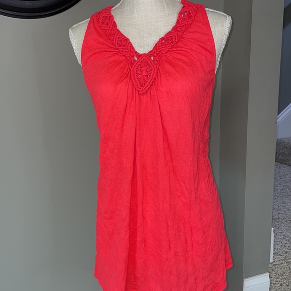 Davina Tops - Coral color sleeveless top, size medium. Very pretty.
